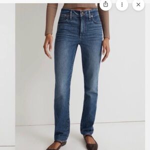 Madewell Women's Mid Wash Blue Straight Jeans
